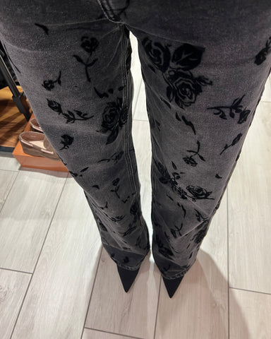 Jeans Velvet Roses