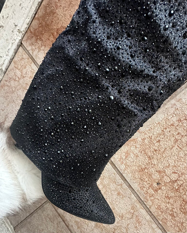 Stivali Strass Black on Black