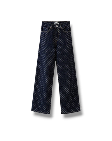 Jeans Straight Pois