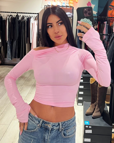Maglia Asimmetrica Crop