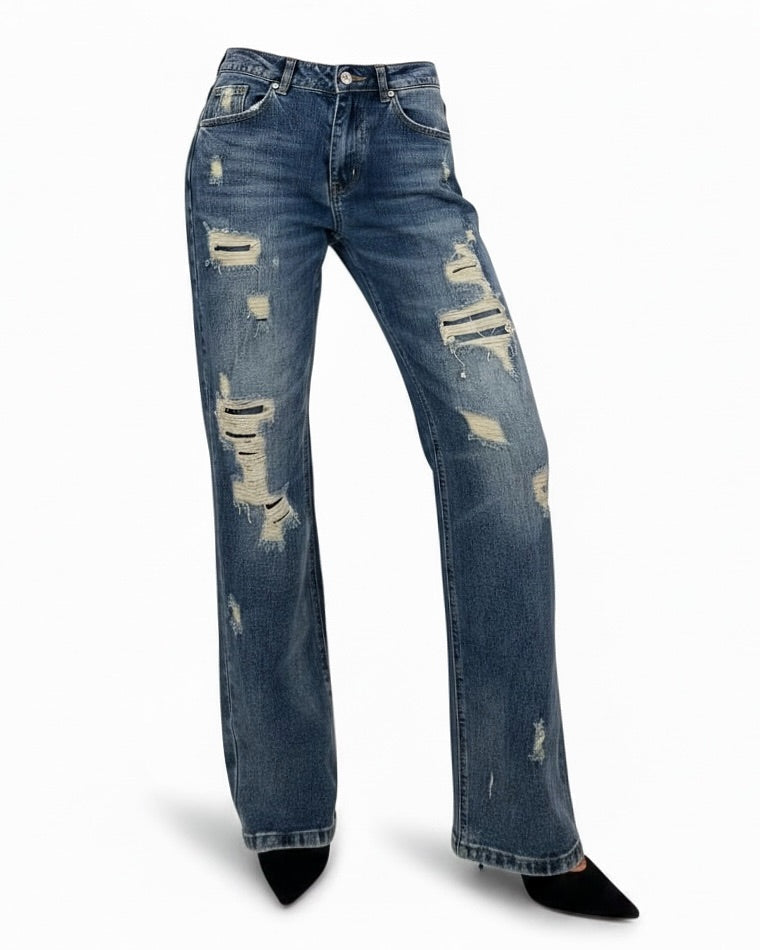 Jeans Finti Strappi