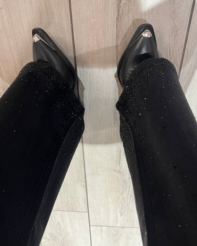 Jeans Black Strass