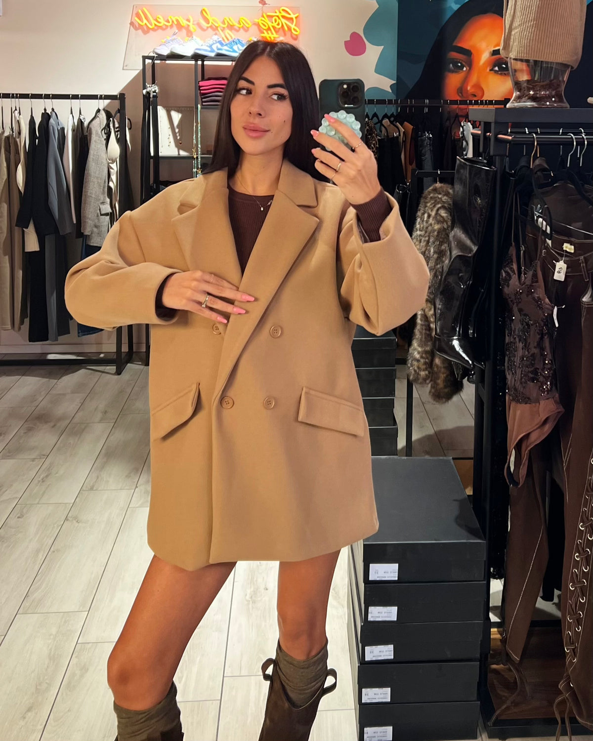 Cappotto Midi Over Doppiopetto