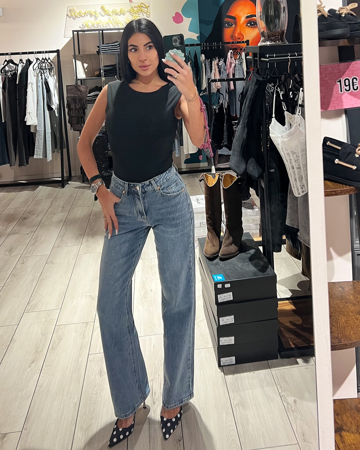 Jeans Straight Stone