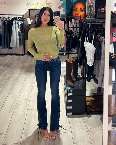 Jeans Flare Corsetto