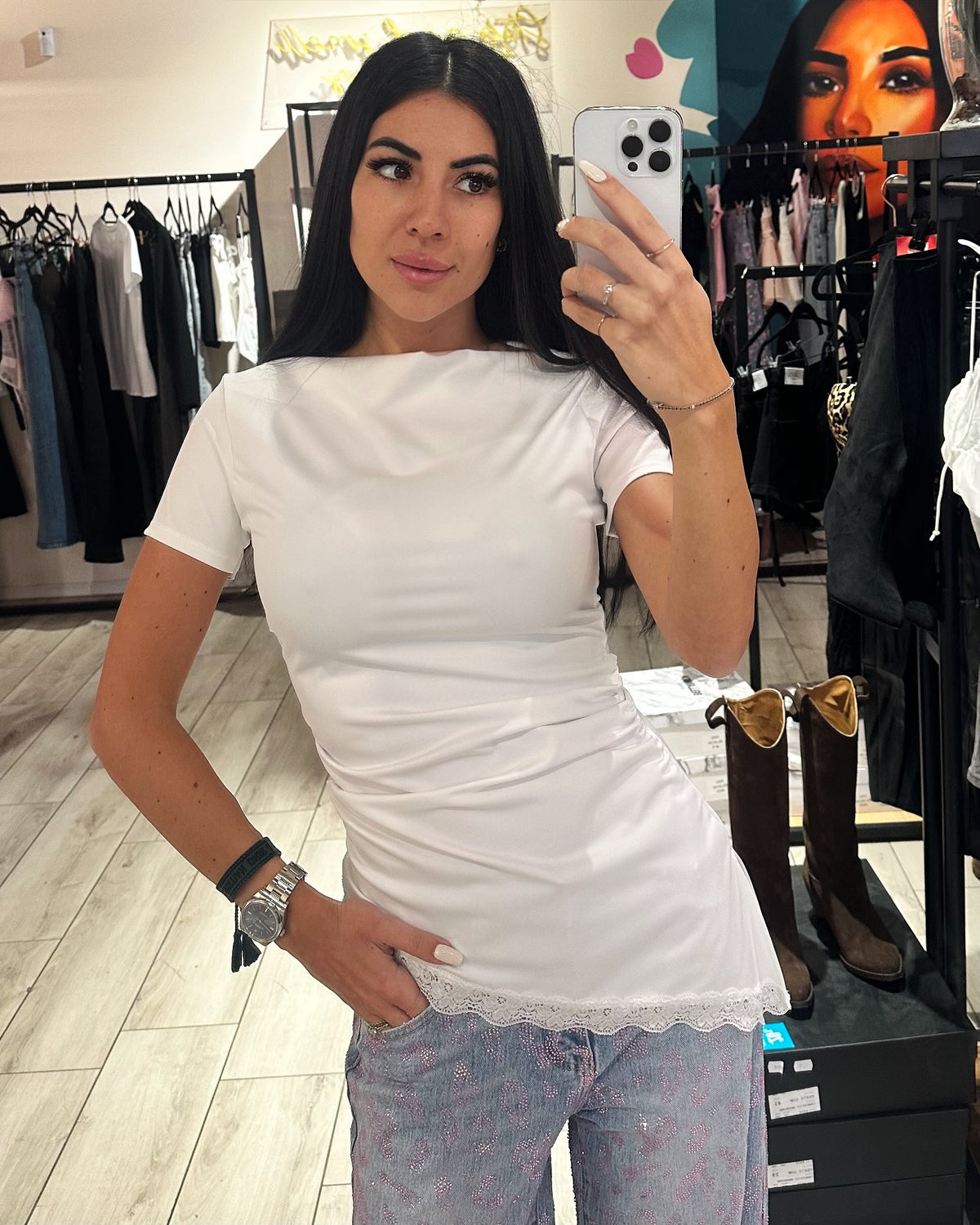 T-shirt Stretch Fondo Pizzo