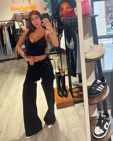 Jeans Attico Open Black