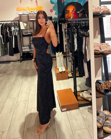 Dress Long Pizzo Flowers