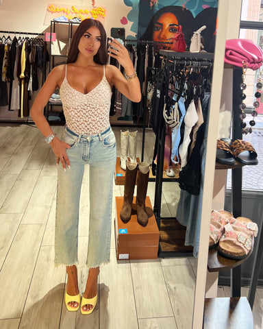 Jeans Straight Sfrangiato