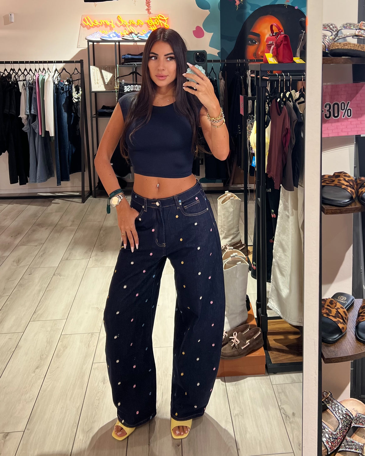 Jeans Balloon Flower Power