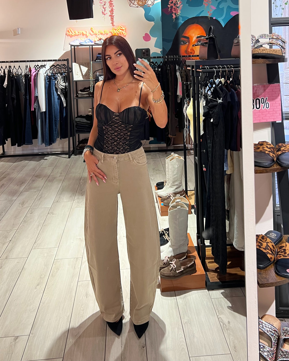 Jeans Balloon Fig Beige