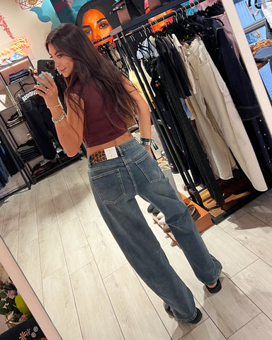 Jeans Balloon Slim Strass