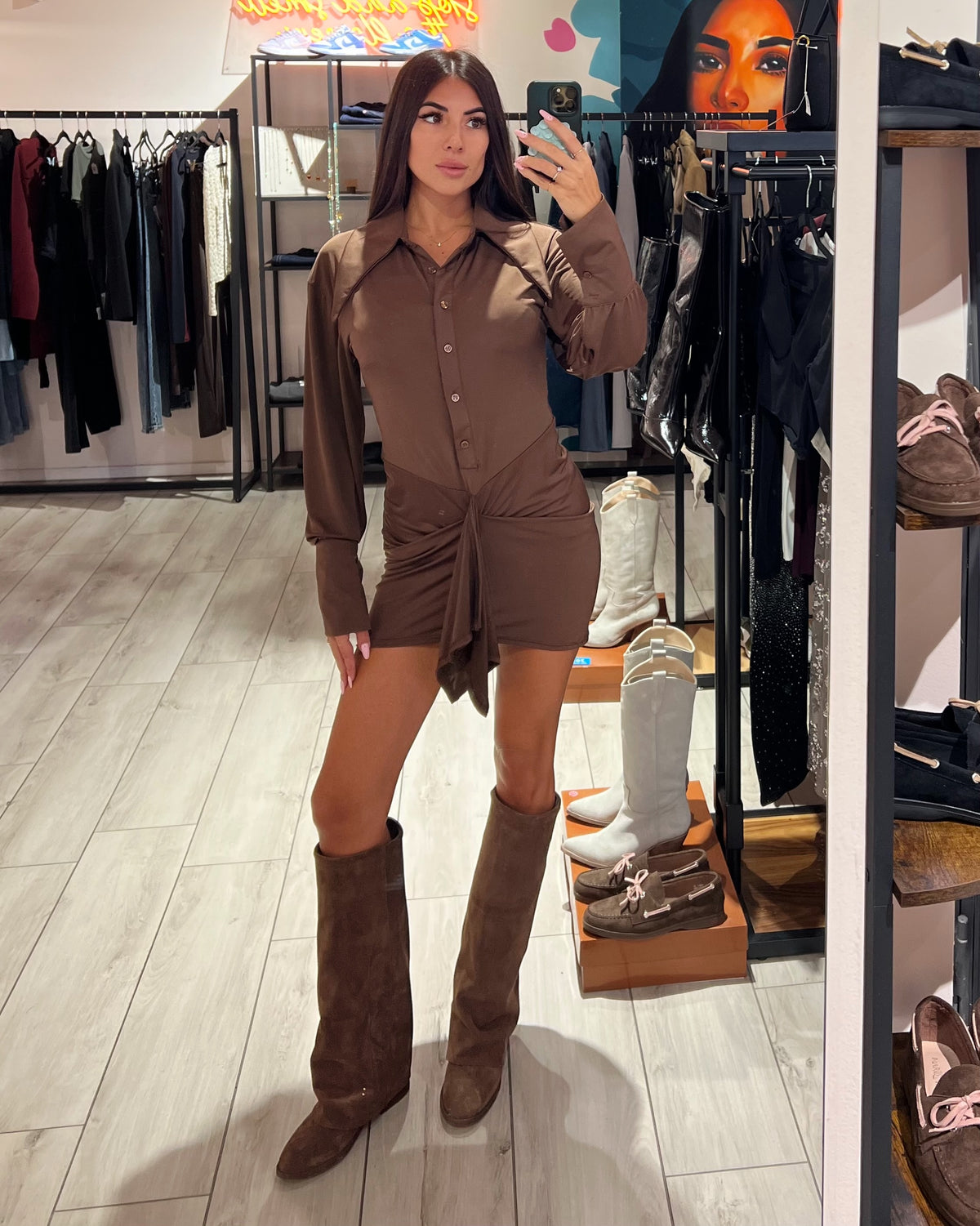 Stivali Scamosciati Piegone