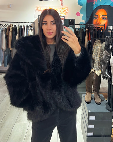 Pelliccia Mantella Hoodie