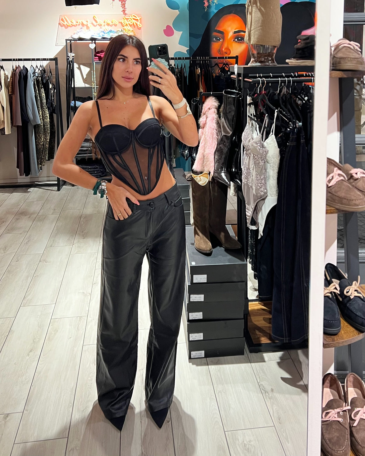 Pantalone Pelle Straight