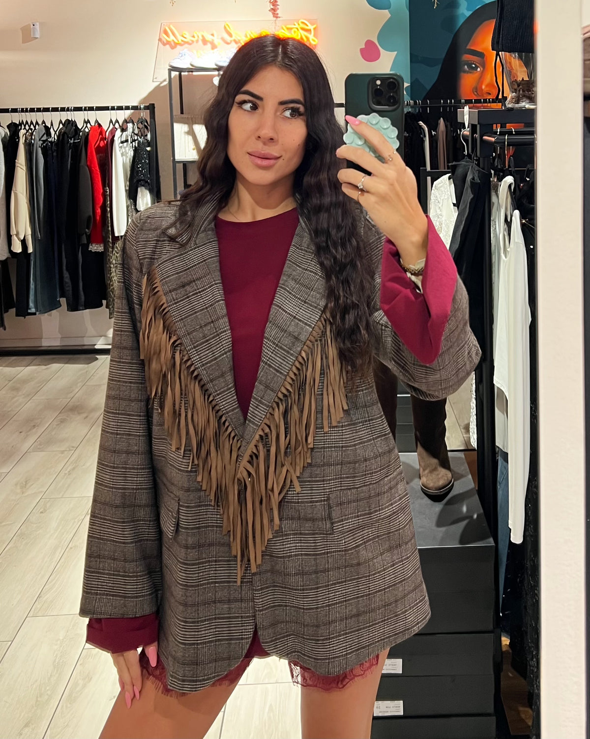 Blazer Quadri & Frange I