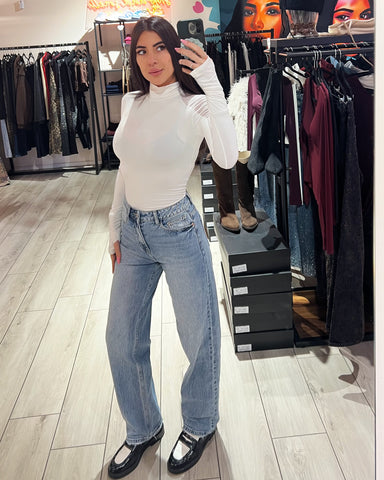 Jeans Straight Shine Pocket